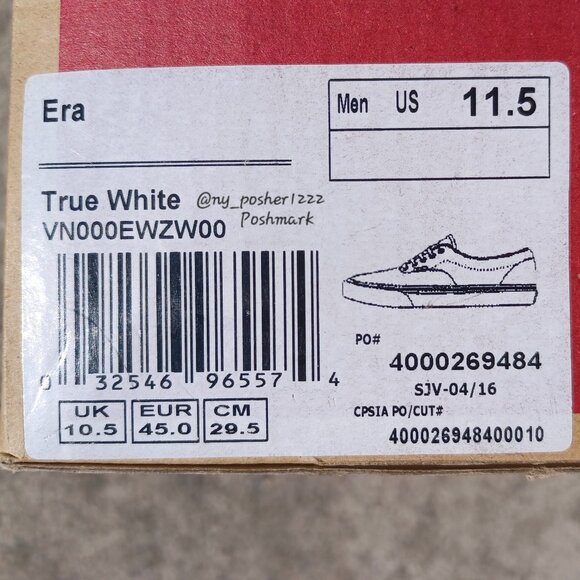 ???? Era Men\'s Sneakers White (Size 11.5) main image 4